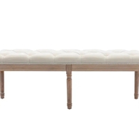 Ming End of Bed Bench Upholstered Entryway Bench French Benchwith Rubberwood Legs for Bedroom/Entry/Hallway - W21248045 - Thumbnail 5