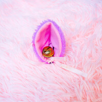 Pastel Purple Cat Ears Clip - Thumbnail 1