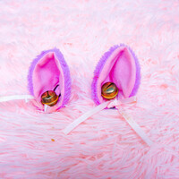 Pastel Purple Cat Ears Clip - Thumbnail 2