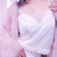 Coquette White Lace Satin Cami - Thumbnail 5