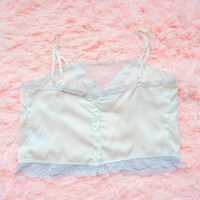 Coquette White Lace Satin Cami - Thumbnail 9