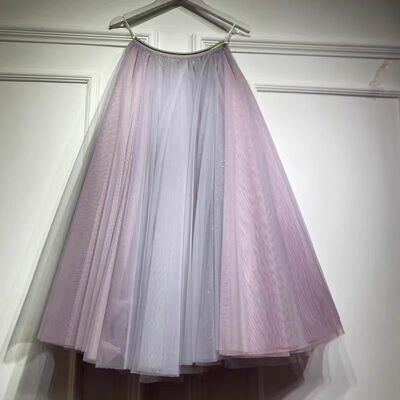 Women A line Circle Tulle Skirt Purple High Waisted Tulle Tutu Skirt Holiday Tulle Skirt Custom Plus Size