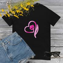 Heart Rose- Short-Sleeve Unisex T-Shirt