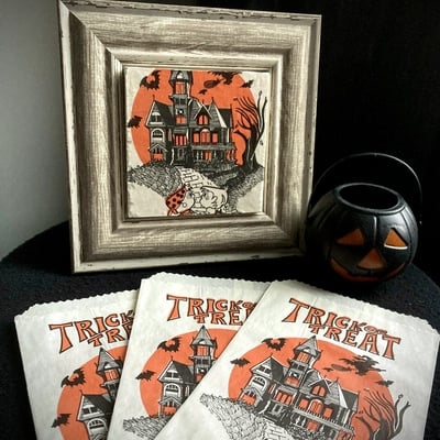 Give me candy framed trick or treat bag