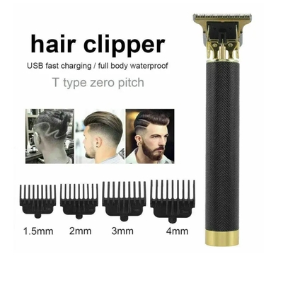 Pro hair clippers trimmer shaving machine beard cutting cordless barber kit black/gold - blackngoldtrimmer 6a8c - Thumbnail 1