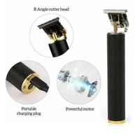 Pro Hair Clippers Trimmer Shaving Machine Beard Cutting Cordless Barber Kit Black/Gold - BLACKNGOLDTRIMMER_6A8C - Thumbnail 3