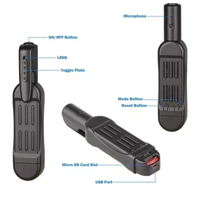 Pocket clip hidden sp.y camera with built in dvr - hc-cliphd-dvr