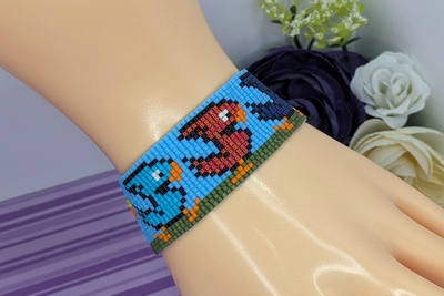 Pixel Bracelet - Friendly Riding Birds