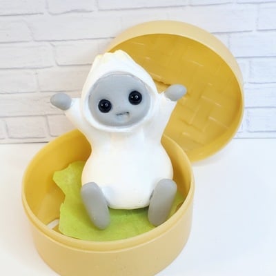 Bao dumpling robot resin art toy figure - Thumbnail 3