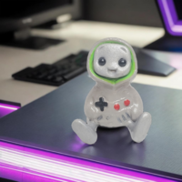 Nostalgia Gaming Hoodie Robot Resin Figure - Thumbnail 1