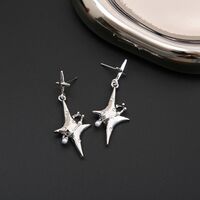 Star series star rhinestone stud earrings - Thumbnail 2