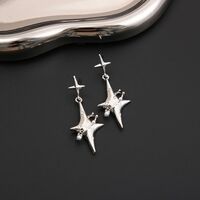 Star series star rhinestone stud earrings - Thumbnail 3
