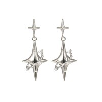 Star series star rhinestone stud earrings - Thumbnail 4