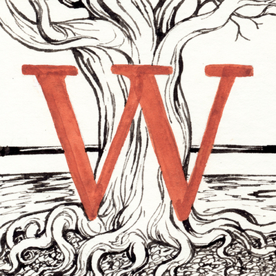 "w is for white tree"