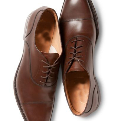 Handmade brown leather shoes, men handmade dress shoes