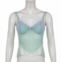 Blue Polka Dot Lace Camisole  - Thumbnail 5