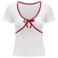 Red Bow Short Sleeve T-shirt  - Thumbnail 5