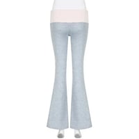 Grey & Pink Patchwork Flare Pants  - Thumbnail 7