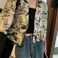 Black & White Floral Short Sleeve Shirt  - Thumbnail 3