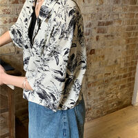 Black & White Floral Short Sleeve Shirt  - Thumbnail 6