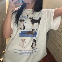 Dog Print Short Sleeve T-shirt  - Thumbnail 1