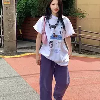 Dog Print Short Sleeve T-shirt  - Thumbnail 5