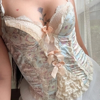 French Floral Corset Top - Thumbnail 3