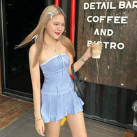 Blue Bow Preppy Dress  - Thumbnail 4