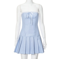 Blue Bow Preppy Dress  - Thumbnail 8