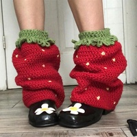 Strawberry Crochet Leg Warmers  - Thumbnail 1