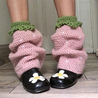 Strawberry Crochet Leg Warmers  - Thumbnail 3