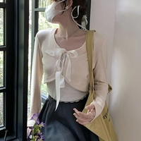 2PCS Bow Cropped Cardigan  - Thumbnail 5