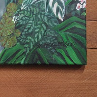 Greenhouse Garden, Original Acrylic Painting By N.E.Thompson, Artwork Size 24x36 inches - Thumbnail 7