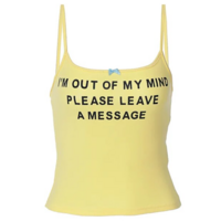 I'M OUT OF MY MIND,PLEASE LEAVE A MESSAGE CAMI TOP - Thumbnail 3