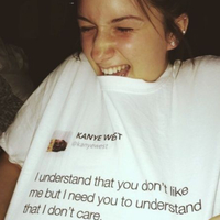 Ye West You Don't Like Me But I Don't Care T Shirt White - Thumbnail 1