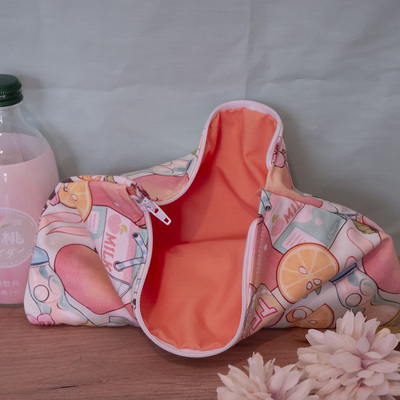 Peach milk frogs pencil case