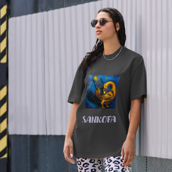 Sankofa Oversized faded t-shirt