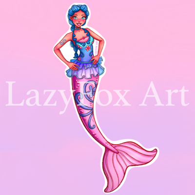 Mermaid nori mermaid sticker