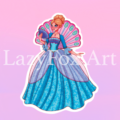 Island princess rosella sticker