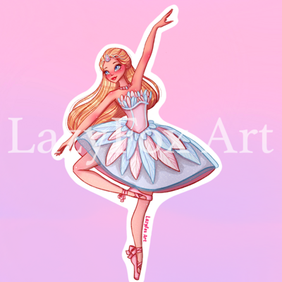 Swan lake odette art sticker