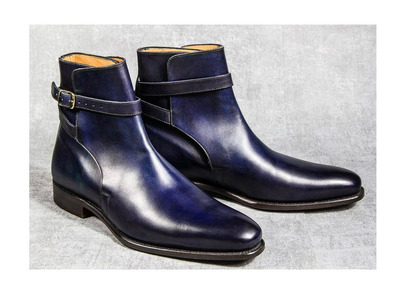 Jodhpur Two Shaded Leather Men's Ankle High Handmade Fashion Boots