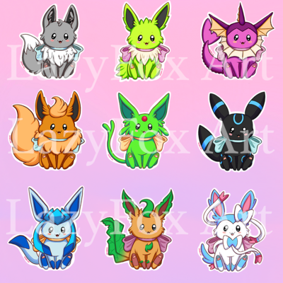 Eeveeloution stickers