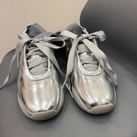 Fashion Ballet Style Silver Shoes - Thumbnail 5