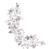 Wedding Headpiece Clay Rose Wedding Hair Tiara Accessory - Thumbnail 3