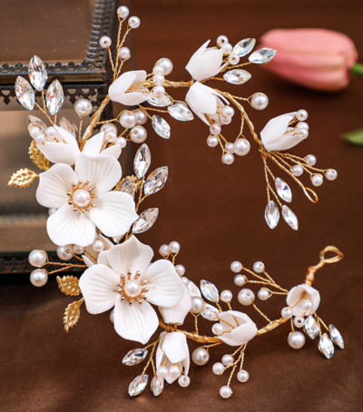 Wedding Headpiece Rose Flower Wedding Hair Tiara Accessory