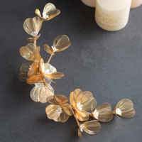 Rose Gold Or Silver Or Gold Tone Wedding Headpiece Flower Wedding Hair Tiara Accessory - Thumbnail 1