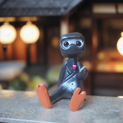 Ninja robot resin figure