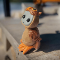 Resin Robot In An owl Costume Figure - Thumbnail 6