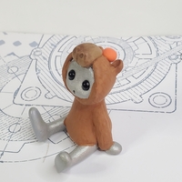 Capybara Hoodie Robot Resin Art Toy Figure - Thumbnail 2