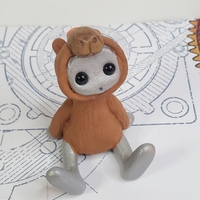 Capybara Hoodie Robot Resin Art Toy Figure - Thumbnail 8